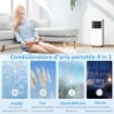 5000 BTU PORTABLE AC, 4-IN-1 UNIT: COOLING, DEHUMIDIFYING, FAN, SLEEP MODE