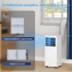 CONDIZIONATORE PORTATILE 7000 BTU, UNITÓ 4-IN-1 CON RAFFREDDAMENTO, DEUMIDIFICATORE, VENTILATORE, MODALITÓ NOTTE