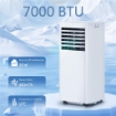 CONDIZIONATORE PORTATILE 7000 BTU, UNITÓ 4-IN-1 CON RAFFREDDAMENTO, DEUMIDIFICATORE, VENTILATORE, MODALITÓ NOTTE