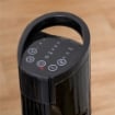 VENTILATORE A TORRE CON TELECOMANDO A 5M, OSCILLANTE 70¦, 3 FUNZIONI E 3 VELOCITÓ, NERO