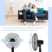 Ventilatore a Piantana con Telecomando, Altezza Regolabile, 3 VelocitÓ, Angolo di Inclinazione Regolabile, in Metallo, Nero