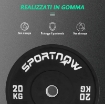 SET DI 2 DISCHI PALESTRA DA 20KG PER BILANCIERE E MANUBRI CON ATTACCO Ø5CM, NERO