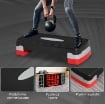 STEP FITNESS PER AEROBICA CON ALTEZZA REGOLABILE 10-15 CM, 68X29CM NERO E ROSSO
