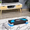 STEPPER FITNESS PER AEROBICA REGOLABILE SU 3 ALTEZZE DA 10-15-20 CM, BLU E NERO