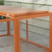 CONIGLIERA DA ESTERNO PIEGHEVOLE PER 2-3 RODITORI CON INGRESSI MULTIPLI, IN LEGNO E ACCIAIO, 110X105X50 CM, ARANCIONE