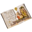 PRESEPE DI NATALE CON STATUINE 3D E INCISIONE, NATIVITÀ, DECORAZIONE NATALIZIA IN RESINA