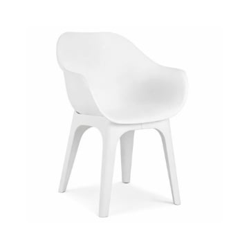 GHIBLI SEDIA POLTRONA IN PLASTICA 55 X 50,5 X H81 CM BIANCA