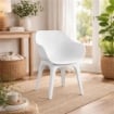 GHIBLI SEDIA POLTRONA IN PLASTICA 55 X 50,5 X H81 CM BIANCA