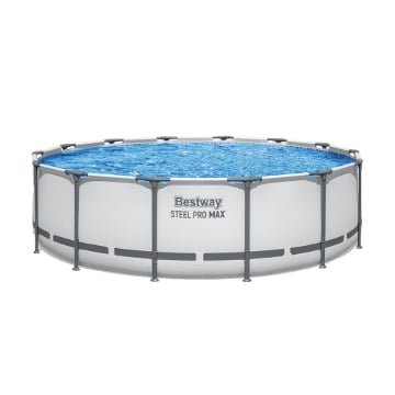 BESTWAY PISCINA STEEL PRO MAX ROTONDA, DIMENSIONI CM427X107, 13.030LT POMPA FILTRO/CARTUCCIA
