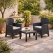 MAURY'S AKITA SALOTTO DA GIARDINO ANTRACITE  CON CUSCINI 3 PZ 