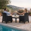 MAURY'S AKITA SALOTTO DA GIARDINO ANTRACITE  CON CUSCINI 3 PZ 