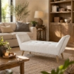 PANCA IN SIMILPELLE CON GAMBE LEGNO 117 X 40 X 60 CM IN COLORE BIANCO