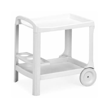 MAURY'S CARRELLO IN RESINA PORTA VIVANDE BOTTIGLIE ASTRO BIANCO 53 X 74 X 73 CM