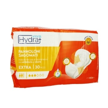 HYDRA VIVA+ PANNOLINI SAGOMATI PER INCONTINENZA MODERATA O GRAVE - 30PZ