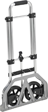 CARRELLO PORTAPACCHI PIEGHEVOLE E RICHIUDIBILE IN ALLUMINIO 38 X 39 X H96 CM  PORTATA MASSIMA 45 KG