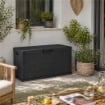 MAURY'S BAULE CASSAPANCA HARDWOOD 340 LT DA ESTERNO IN RESINA 118X59XH57 CM ANTRACITE