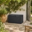 MAURY'S BAULE CASSAPANCA HARDWOOD 340 LT DA ESTERNO IN RESINA 118X59XH57 CM ANTRACITE