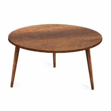 TABLE TAVOLINO TONDO DA CAFFÈ CON PIANO IN LEGNO DA 75 CM - USATO COME NUOVO