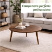 TABLE TAVOLINO TONDO DA CAFFÈ CON PIANO IN LEGNO DA 75 CM - USATO COME NUOVO