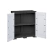 OMNIMODUS SIMPLEX ARMADIO 2 ANTE CON RIPIANO – MOBILE CONTENITORE NERO GRIGIO