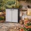 OMNIMODUS SIMPLEX ARMADIO 2 ANTE CON RIPIANO – MOBILE CONTENITORE NERO GRIGIO