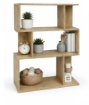 LIBRERIA IN MDF ROVERE CON TRE RIPIANI SFALSATI MISURE: 70X24X96 CM
