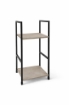 LIBRERIA STILE INDUSTRIAL A 3 RIPIANI IN LEGNO E METALLO DIMENSIONI 29X24X48CM - COLORE ROVERE