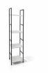 LIBRERIA STILE INDUSTRIAL A 4 RIPIANI IN LEGNO E METALLO DIMENSIONI 29X24X112CM - COLORE BIANCO LEGNO