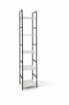 LIBRERIA STILE INDUSTRIAL A 5 RIPIANI IN LEGNO E METALLO DIMENSIONI  29X24X144CM - COLORE BIANCO LEGNO LEGNO