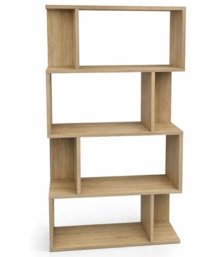 LIBRERIA IN MDF ROVERE CON QUATTRO RIPIANI SFALSATIMISURE: 70X24X127 CM