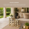 2 TAVOLINI METALLO COLOR ORO MISURE 40X55 - 33X48