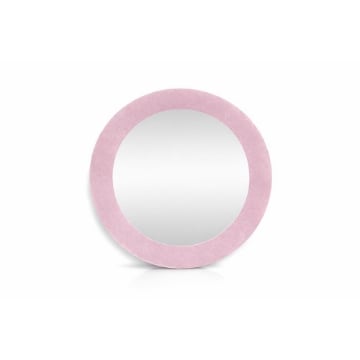 SPECCHIO ROTONDO IN VELLUTO CON GANCI PER APPENDERE DIMENSIONI 80X4.5CM - LINEA: GLOBO COLORE ROSA