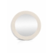 SPECCHIO ROTONDO IN VELLUTO CON GANCI PER APPENDERE DIMENSIONI 80X4.5CM - LINEA: GLOBO COLORE BEIGE
