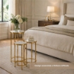 3 COLONNINE TONDE METALLO E PIETRA SIMIL MARMO MISURE 30X30X70/ 25X25X60/ 20X20X50