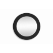 SPECCHIO ROTONDO IN VELLUTO CON GANCI PER APPENDERE DIMENSIONI 80X4.5CM - LINEA: GLOBO COLORE NERO