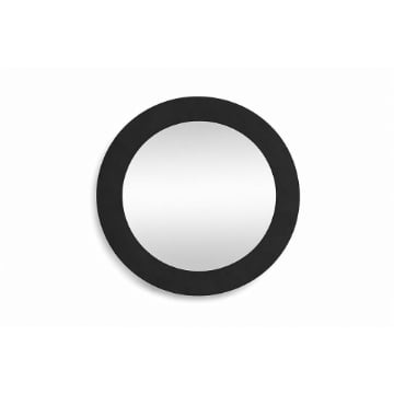 SPECCHIO ROTONDO IN VELLUTO CON GANCI PER APPENDERE DIMENSIONI 80X4.5CM - LINEA: GLOBO COLORE NERO