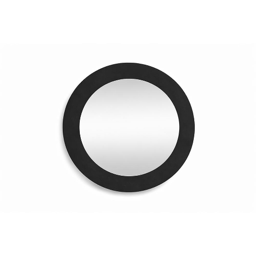 SPECCHIO ROTONDO IN VELLUTO CON GANCI PER APPENDERE DIMENSIONI 80X4.5CM - LINEA: GLOBO COLORE NERO