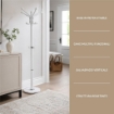 APPENDI ABITI IN METALLO CON GANCI BASE IN PIETRA H174 CM BIANCO