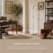 APPENDI ABITI IN METALLO CON GANCI BASE IN PIETRA H174 CM BIANCO