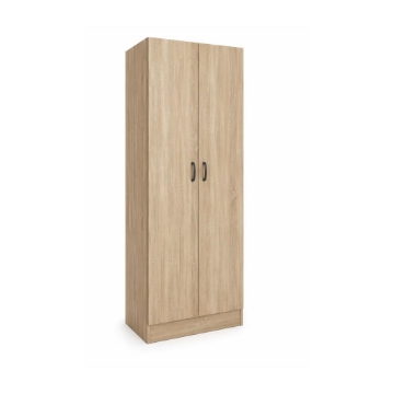 ARMADIO DA ARREDO IN LEGNO CON DUE ANTE COLORE ROVERE DIMENSIONI 60X42X180 CM