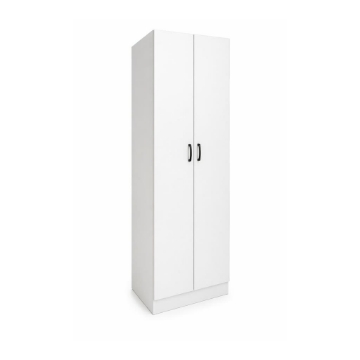 ARMADIO DA ARREDO IN LEGNO BIANCO CON DUE ANTE DIMENSIONI 60X42X180 CM