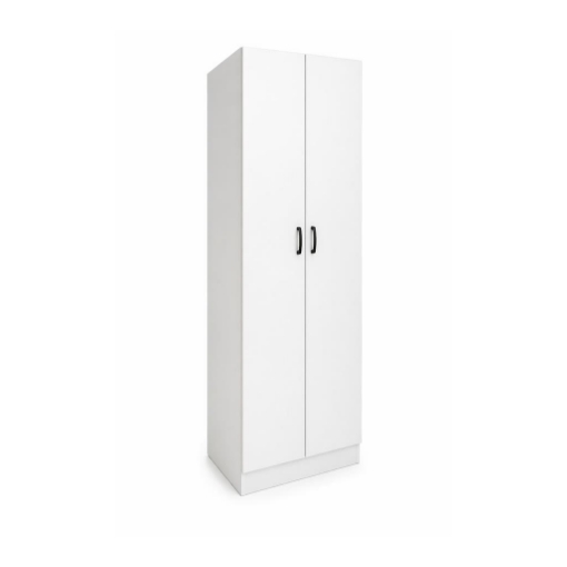ARMADIO DA ARREDO IN LEGNO BIANCO CON DUE ANTE DIMENSIONI 60X42X180 CM