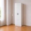 ARMADIO DA ARREDO IN LEGNO BIANCO CON DUE ANTE DIMENSIONI 60X42X180 CM