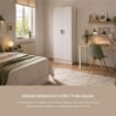ARMADIO DA ARREDO IN LEGNO BIANCO CON DUE ANTE DIMENSIONI 60X42X180 CM