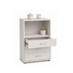 CASSETTIERA 3 CASSETTI E UN RIPIANO IN LEGNO BIANCO DIMENSIONI  60X40X101CM