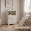 CASSETTIERA 3 CASSETTI E UN RIPIANO IN LEGNO BIANCO DIMENSIONI  60X40X101CM