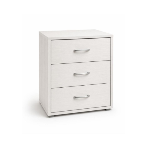 CASSETTIERA 3 CASSETTI IN LEGNO BIANCO CON PIANO D'APPOGGIO DIMENSIONI 50X40X64CM