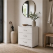 CASSETTIERA 3 CASSETTI IN LEGNO BIANCO CON PIANO D'APPOGGIO DIMENSIONI 50X40X64CM
