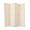 SEPARE' CON QUATTRO PANNELLI IN PLASTICA BEIGE CON STRUTTURA IN LEGNO MISURE: 180X45 CM