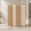 SEPARE' CON QUATTRO PANNELLI IN PLASTICA BEIGE CON STRUTTURA IN LEGNO MISURE: 180X45 CM